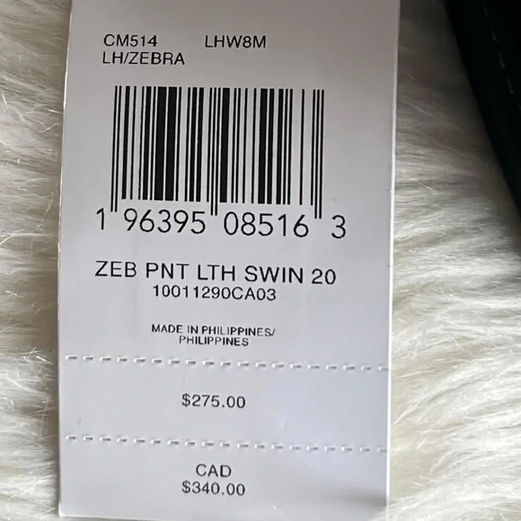 CM514 - Coach Swinger 20 with Zebra Print - Picture 10 of 12